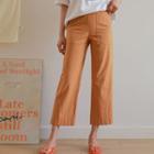 Colored Patch-pocket Loose-fit Pants