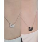 Rhinestone Swan Silver Necklace