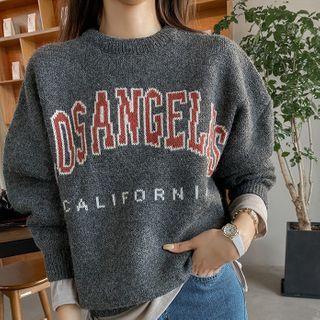 Los Angeles Letter Woolen Sweater