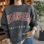 Los Angeles Letter Woolen Sweater