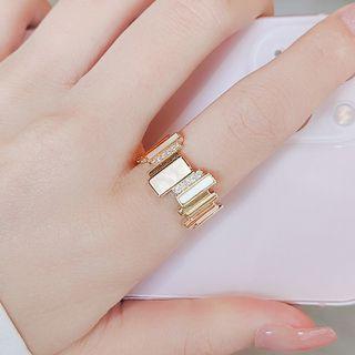 Rhinestone Ring Ly2649 - Gold - One Size