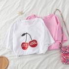 Short-sleeve Cherry Sequined T-shirt