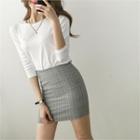 Glen-plaid Miniskirt