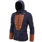 Zip Color Block Hooded Jacket
