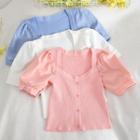 Short-sleeve Knit Blouse