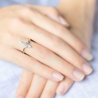 925 Sterling Silver Heart Beat Ring