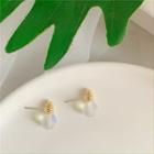 Light Bulb Alloy Earring 051 - 1 Pair - Sterling Silver - Stud Earring - Gold - One Size