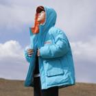 Two Tone Padding Zip Hoodie