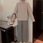 Half-zip Pullover / Wide-leg Pants