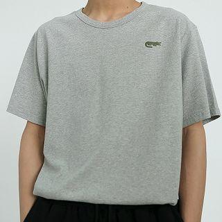 Short-sleeve Crocodile Embroidery T-shirt