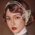 Wedding Faux Pearl Flower Headpiece / Headband