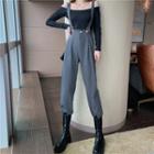 High-waist Straight-cut Jumper Pants