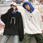 Couple Matching Contrast Hooded Sweatshirt