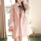 Faux-pearl Lace-lined Long Blazer