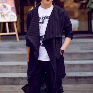3/4-sleeve Knit Coat