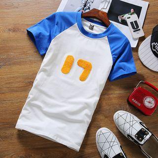 Number Raglan Short-sleeve T-shirt