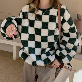 Plaid Fleece Sweater
