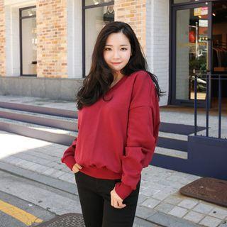 V-neck Drop-shoulder Pullover