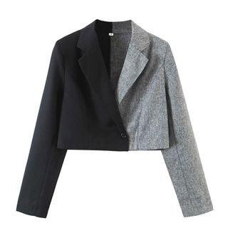 Two Tone Cropped Blazer