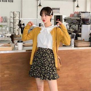 Crew-neck Cardigan In 7 Colors