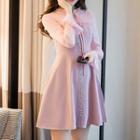 Long-sleeve Chiffon A-line Mini Dress