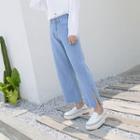Side Slit Wide-leg Jeans