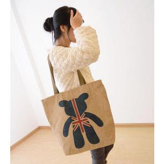 Union Jack Bear Print Shopper Bag