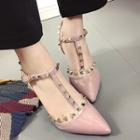Studded Pointed Heel Sandals