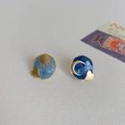 Sun & Moon Glaze Alloy Earring 1 Pair - Silver Needle - One Size