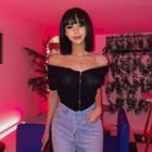 Off-shoulder Zip-up Crop Top