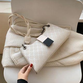 Argyle Print Shoulder Bag
