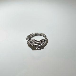 Branches Layered Sterling Silver Ring Silver - One Size
