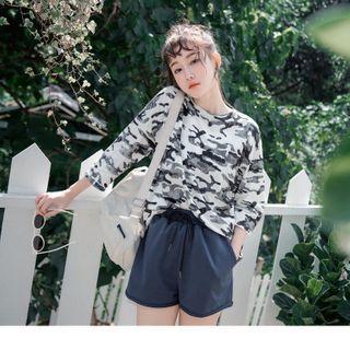 Short Sleeve Camouflage Oversized T-shirt