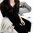 Zip-front Shirred Jumpsuit