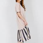 Ruffle-hem Stripe Boxy-fit Dress