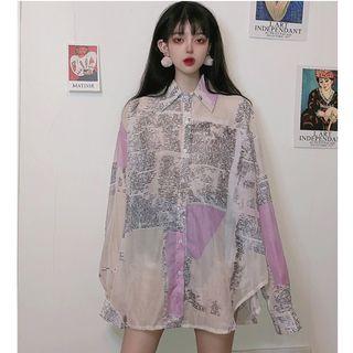 Newpaper Print Shirt