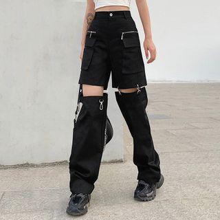Detachable-leg Wide-leg Pants