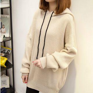 Hooded Ribbed Sweater
