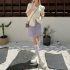 3-color High-waist Mini Skirt