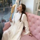 Lace Loose-fit Long-sleeve Dress