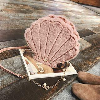Faux-fur Shell Cross Bag