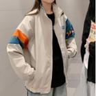 Couple Matching Color-block Loose-fit Jacket