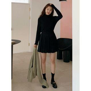 Pleated A-line Skirt One Size