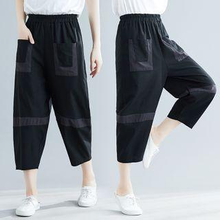 Cropped Harem Pants As Shown In Figure - One Size