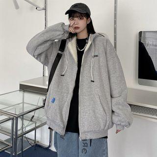Logo Fleece-lined Zip-up Hoodie