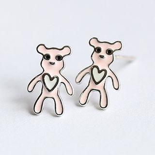 S925 Silver Bear Stud Earring