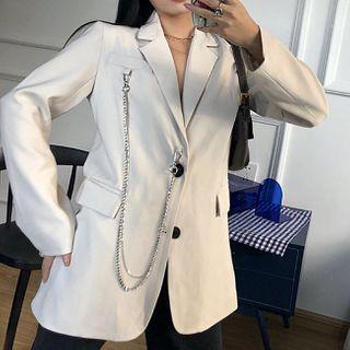 Chained Single-breasted Blazer