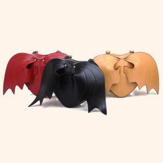 Faux Leather Wing-accent Backpack