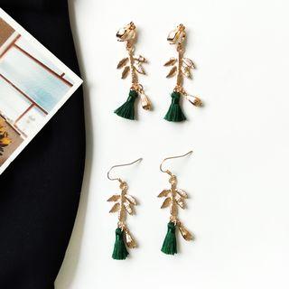 Tassel Leaf Dangle Earring