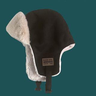 Faux Suede Fleece-lined Trapper Hat